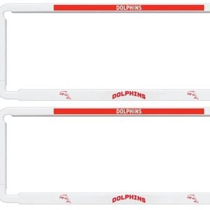 Nrl Car Number Plate Frame - Set Of Two - Dolphins - Front/back
