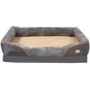 BingoPaw Waterproof Soft Pet Bed Orthopedic Bolstered Dog Sofa with Washable Cover L 83x57x25cm