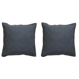 2PK Bianca Hallston Pre-Washed Cotton European Pillowcase - Charcoal