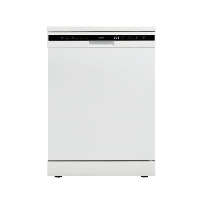 Esatto 60cm White 12 Place Setting Dishwasher WELS 4.5 Star 10.8L Per Wash