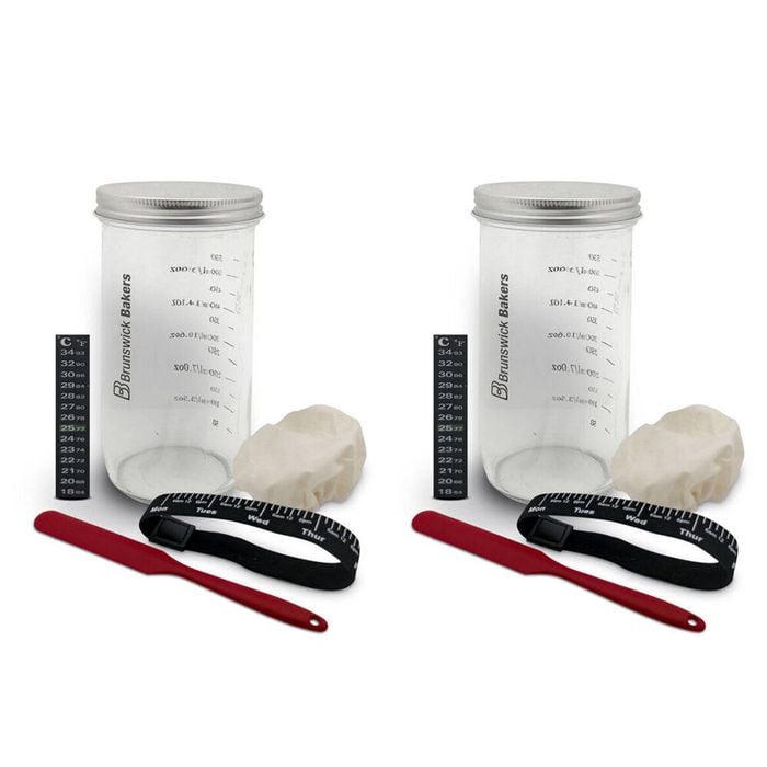 2x 6pc Brunswick Bakers Sourdough Starter Kit Home DIY Bread Making/Baking Tools