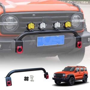 Nudge Bar For GWM Tank 300 2023-Onwards Bullbar Front Bumper LED Light Holder Decoration