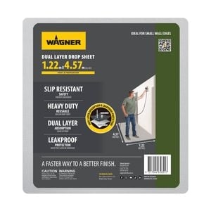 Wagner 1.22m x 4.57m (4’x15’) Heavy Duty Dual Layer Drop Sheet 