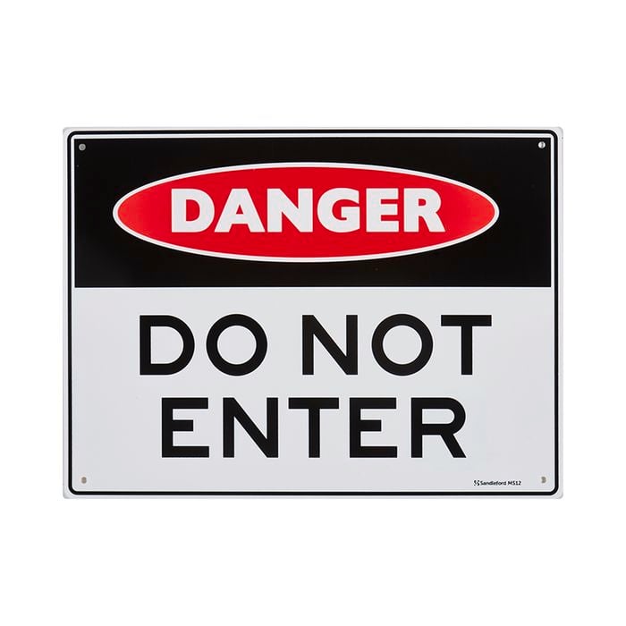 Sandleford 300 x 225mm Do Not Enter Plastic Sign