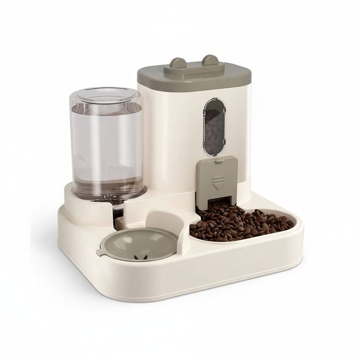 2-in-1 Automatic Cat Food & Water Dispenser