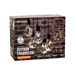 Lytworx 5 Bulb Warm White Festoon Chandelier LED Party Lights