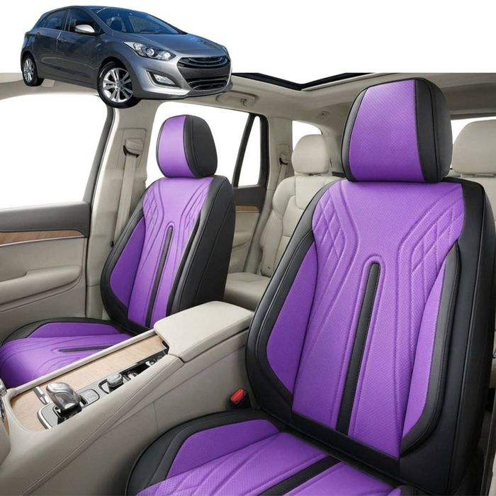 Australian Goose Front Seat Covers for Hyundai i30 2012 - 2016 (GD) - PU Leather, Purple (2pc)