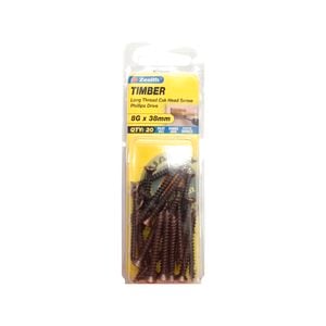 Zenith 8G x 38mm Florentine Bronze Timber Screw - 20 Pack