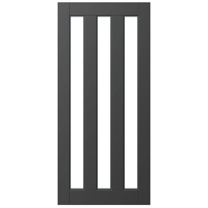 Thermtek 2040 x 820 x 41mm Parkwood Clear Glass Aluminium Entrance Door ALTH3LC