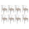 Levede 8pcs Replica Hans Wegner Dining Chairs - White