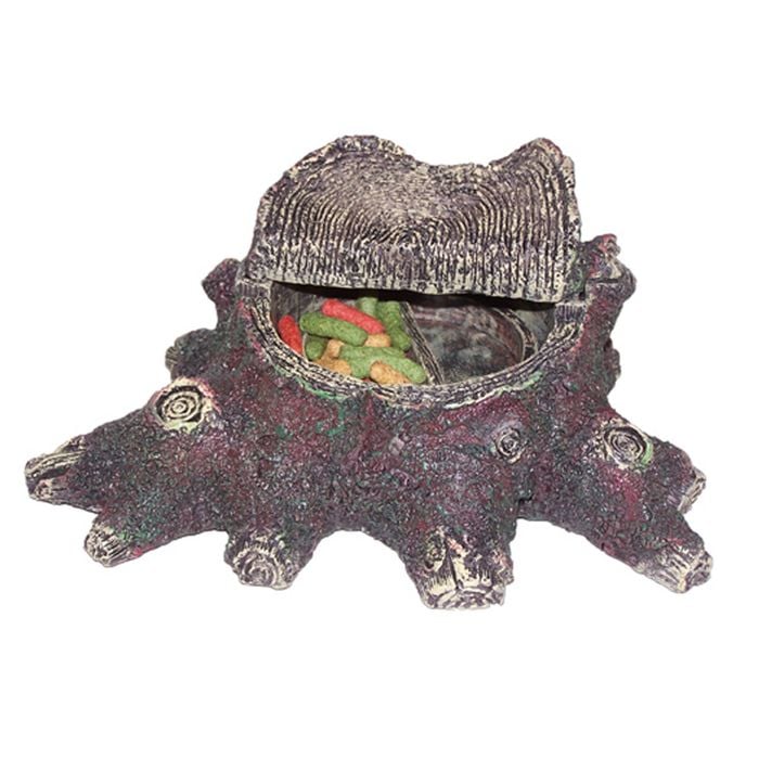 Urs Tree Trunk W/ Revolving Dish Reptile Accessory