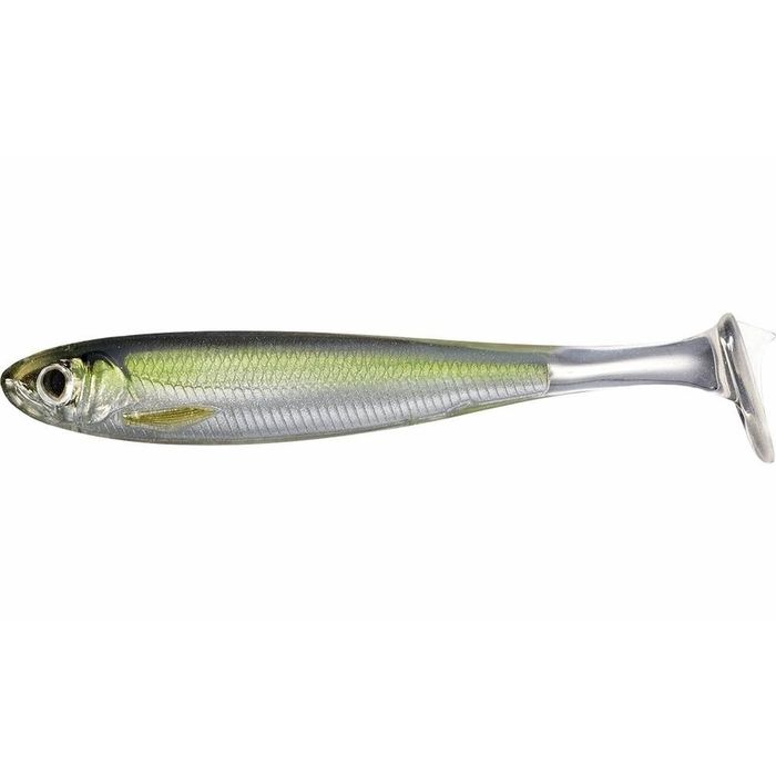 Live Target Slow Roll Shiner 3" Soft Plastic Fishing Lure Silver/Green