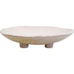 LVD Ceramic Mediterranean Bowl Home Decor 33cm Round White