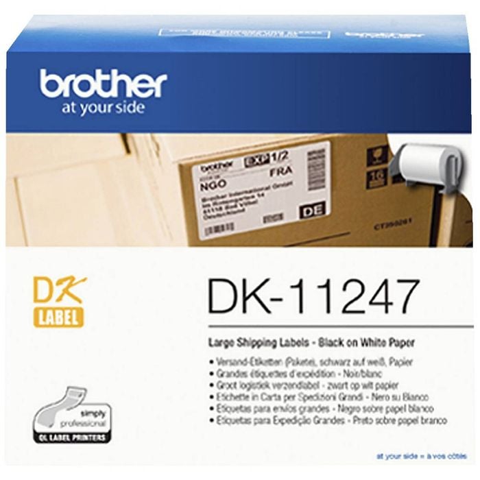 Brother Dk-11247 Genuine Shipping Labels - 103mm X 164mm (pack Of 5 Rolls)