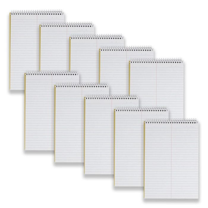 10pc Spirax 566a Stenographers Note Pad Notebook Stationery 200-pages Yellow