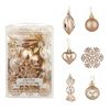 Catzon 26Pcs Christmas Tree Ball Ornaments Set-ChampagneGold