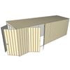 Build-a-Shed 1.5 x 6 x 2m Skillion Double Hinged Side Doors Shed - Cream