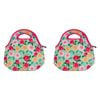 2PK Annabel Trends Neoprene Lunch Bag - Camellias Mint
