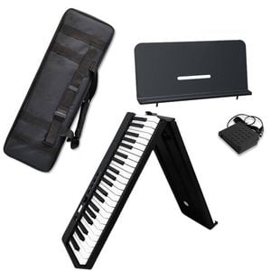 Provecta 88-Key Foldable Digital Piano with Bluetooth, Pedal & Bag – Black