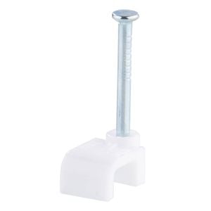 DETA 10mm Hook Cable Clips - 20 Pack - White