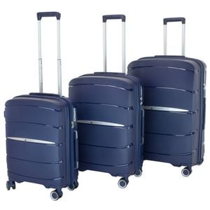 Olympus 3PC Eos Luggage Set Hard Shell Suitcase ABS+PC - Blue