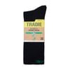 Tradie Men's Black Bamboo Ribbed Crew Socks - 3 Pack - Size 7-10
