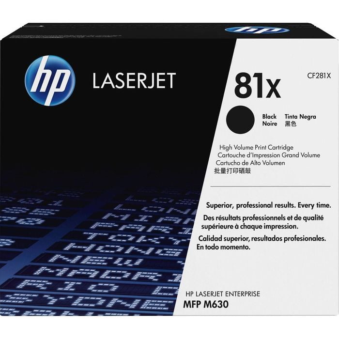 Hp 81x (cf281x) Original High Yield Laser Toner Cartridge - Single Pack - Black - 1 Each - 25000 Pages