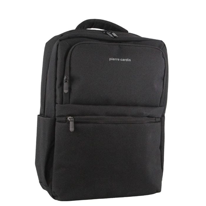 Pierre Cardin Nylon Travel & Business Rfid W/ Usb Port Laptop Backpack Bag Black