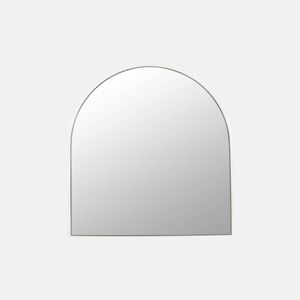 Future Glass Arch Framed Mirror - 800 x 760mm - White
