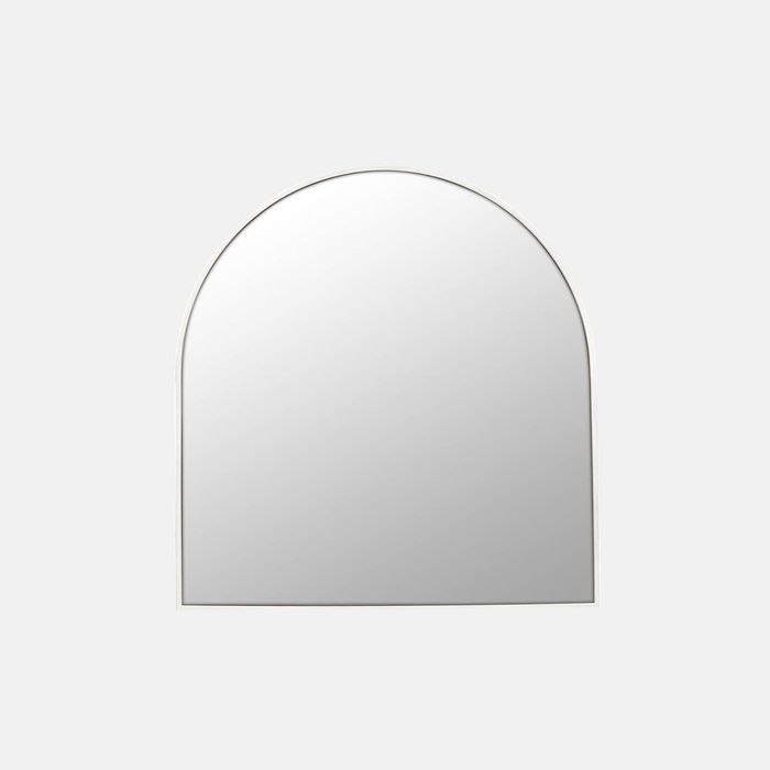 Future Glass Arch Framed Mirror - 800 x 760mm - White