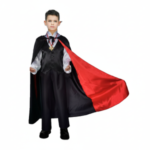 More Than Party Vampire Cape High Collar Shiny Kids Halloween Costume 6-9y