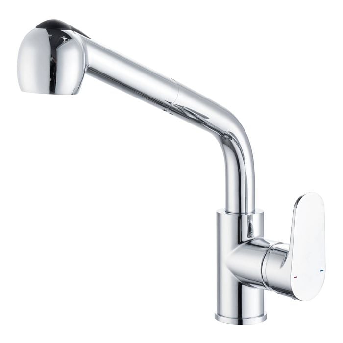 Mondella 40mm Chrome Cadenza Dual Function Angled Pull Out Sink Mixer
