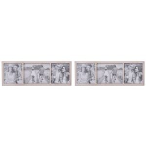 2PK Gibson Gifts Elegant Silver Trio Photo Frame 34x11cm