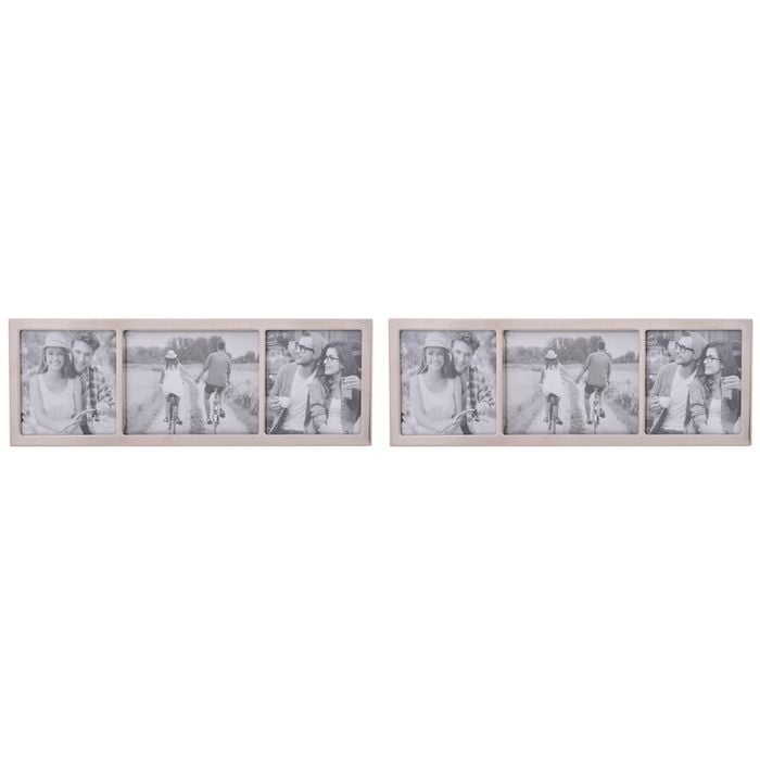 2PK Gibson Gifts Elegant Silver Trio Photo Frame 34x11cm