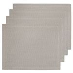 4pc Ladelle Premium Lina Cotton Table Placemat/Pad 33x45cm Flax Kitchenware