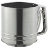 Avanti Stainless Steel 5-Cup Flour Sifter w/Squeeze Handle Baking Utensil Silver