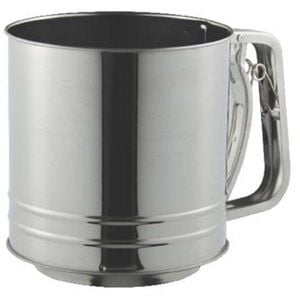 Avanti Stainless Steel 5-Cup Flour Sifter w/Squeeze Handle Baking Utensil Silver