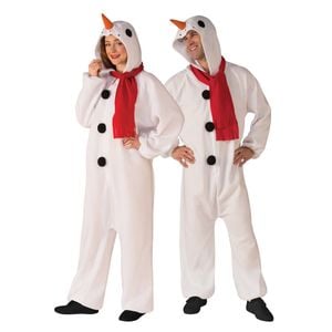 Rubies Snowman One Piece Jumpsuit Unisex Dress Up Halloween Costume Size S