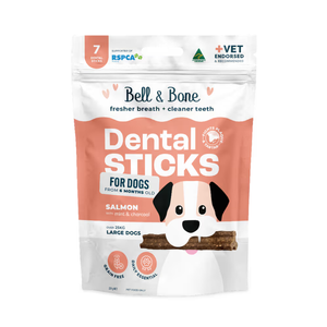 Bell and Bone Dental Sticks For Dogs - Salmon, Mint and Charcoal Large