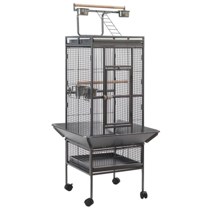 Yes4pets 153 Cm Large Bird Budgie Cage Parrot Aviary With Metal Tray And  Wheel