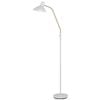 Telbix Farbon Contemporary Standing Floor Lamp Light Metal Brass Matt White