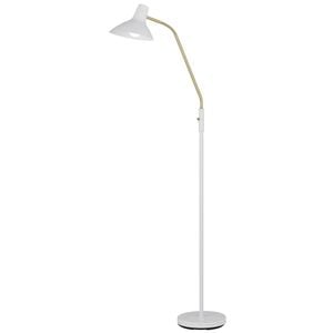 Telbix Farbon Contemporary Standing Floor Lamp Light Metal Brass Matt White