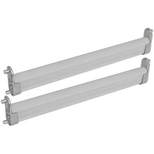 Lugna 418mm Silver Hanging Rail 2 Pack - To Suit 450mm Cabinet Shell - Silver 900mm