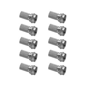 Antsig F59 Type Twist-On Plug Suits RG-6 Cable - 10 Pack