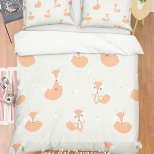 3D Cartoon Fox Quilt Cover Set Bedding Set Pillowcases  18