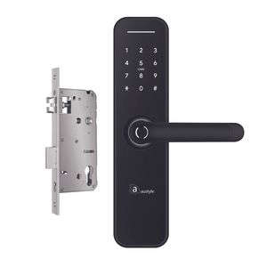 Austyle 60 x 85mm Matt Black Digital Lever Entrance Set