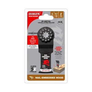 Diablo 32mm Starlock Bi-Metal Multi-Tool Blade For Nail-embedded Wood