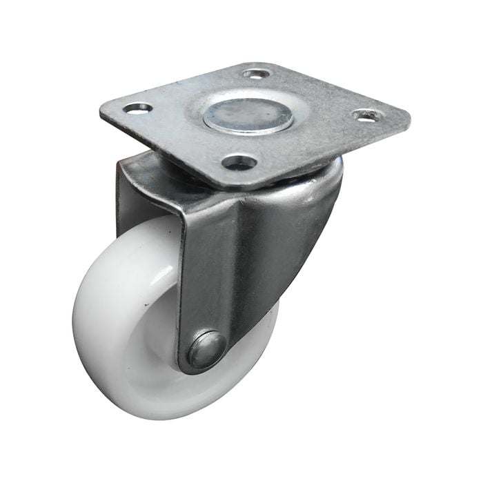Move It 40mm White Plastic Heavy Duty Swivel Castor