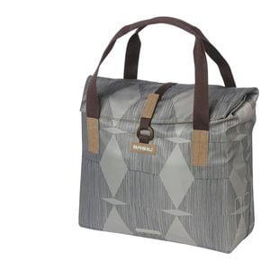 Basil Elegance Bicycle Shopper Bag 20-26l Chateau Taupe Grey