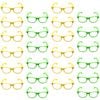 Green and Yellow Party Glasses with Clear Lenses – Fun 80s Australia Day or Costume Glasses (Set of 24)